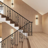 Oil Rubbed Copper Staircase Balusters - 1/2inch x 44inch, Metallic Railing Featuring Radiant Sheen, S-Curve Flower Decoration and Double Twist Balusters with Swivel