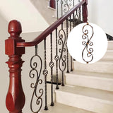 Oil Rubbed Copper Staircase Balusters - 1/2inch x 44inch, Metallic Railing Featuring Radiant Sheen, S-Curve Flower Decoration and Double Twist Balusters with Swivel